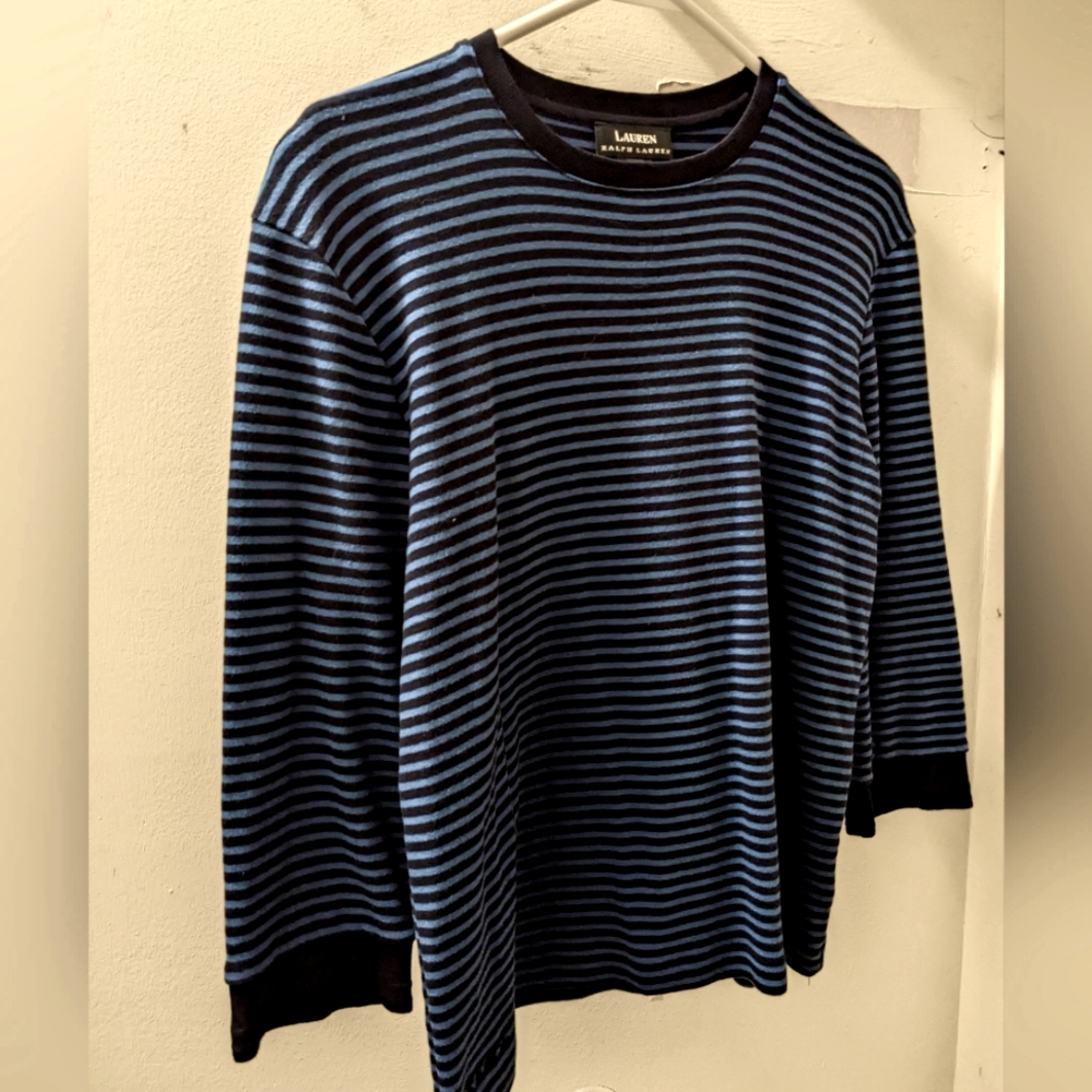 Like New Ralph Lauren 3/4 Sleeve Striped Top